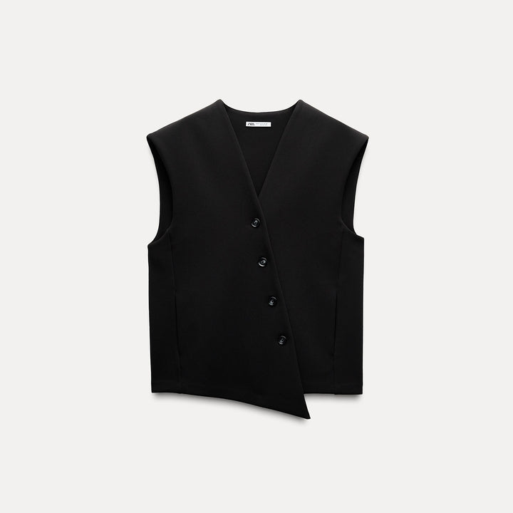 Moudda ZARA - Gilet Oversize en Crêpe à Boutons - Tunisie 1