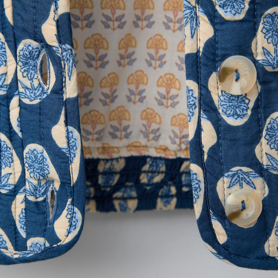 Moudda ZARA - Veste Enfant Bleue - Imprimé Fleurs (Mars) - Tunisie 4
