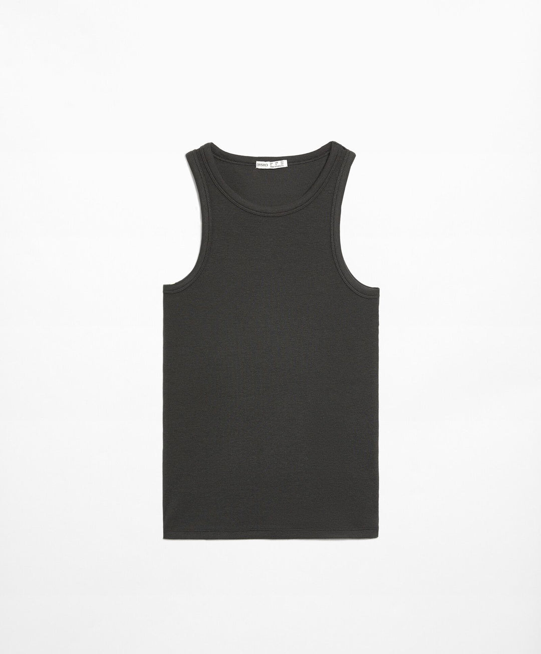Moudda Oysho - T-Shirt Halter Modal Coton Anthracite - Tunisie 5