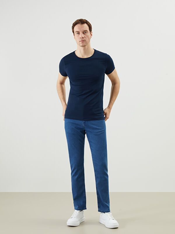 Moudda LC Waikiki - Débardeur sous-vêtement jersey manches courtes Homme Bleu marine - Tunisie 2