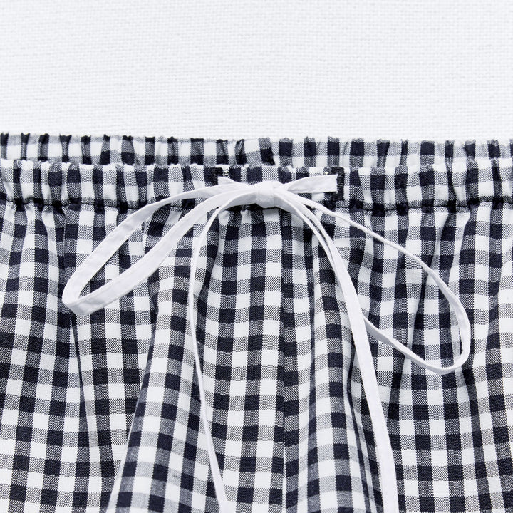 Moudda ZARA - Mini-short Vichy, nœud à la taille - Tunisie 3