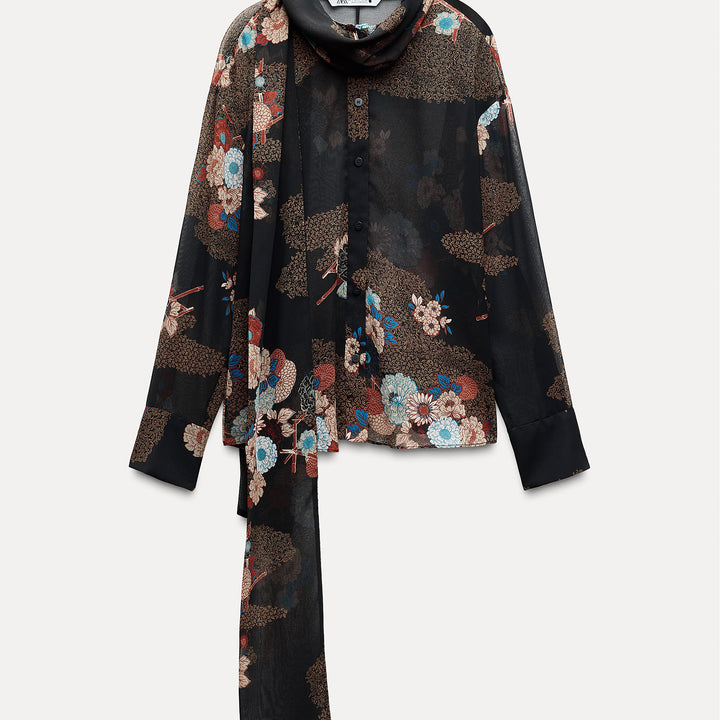 Moudda ZARA - Chemise imprimée fleurs délavée - Tunisie 1