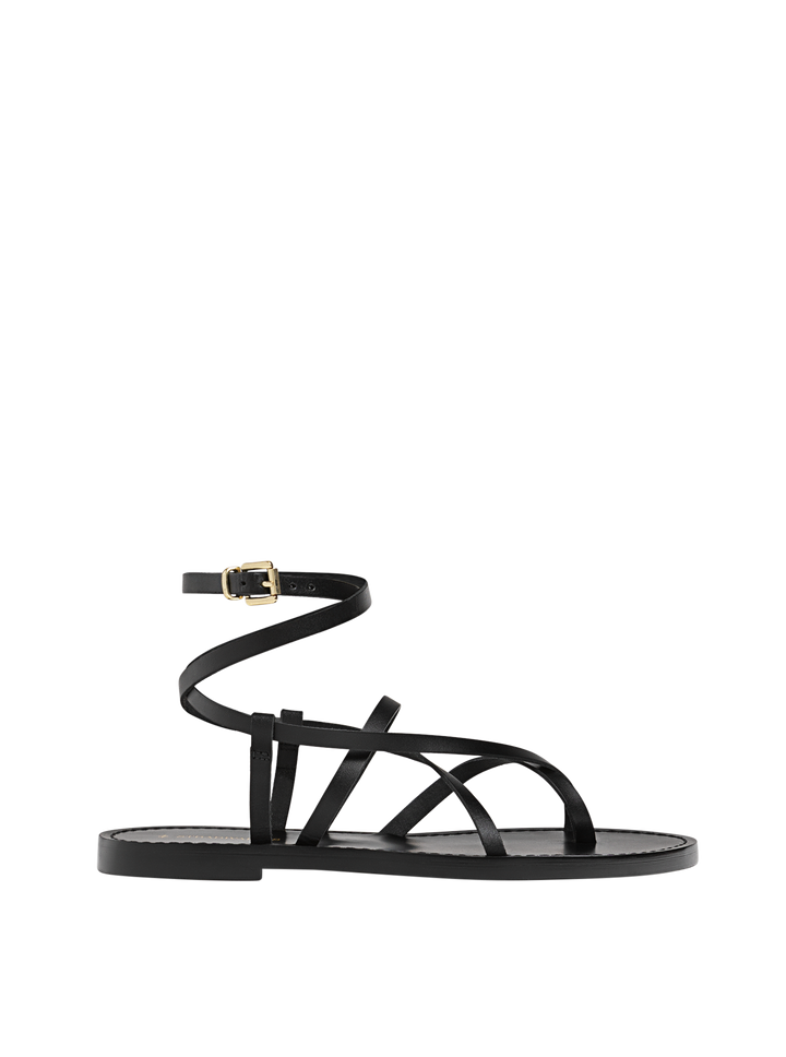 Moudda STRADIVARIUS - Sandales Plates à Brides Attachées en Cuir - Tunisie 5