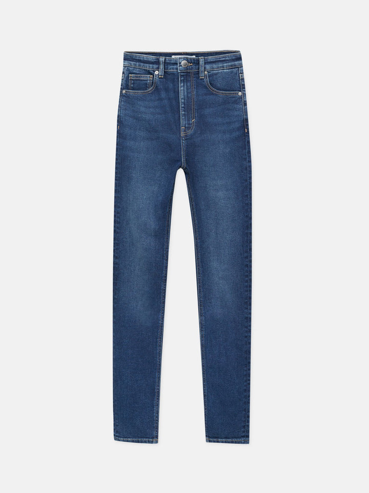 Moudda PULL & BEAR - Pantalon Skinny Super Taille Haute Blanc - Tunisie 4