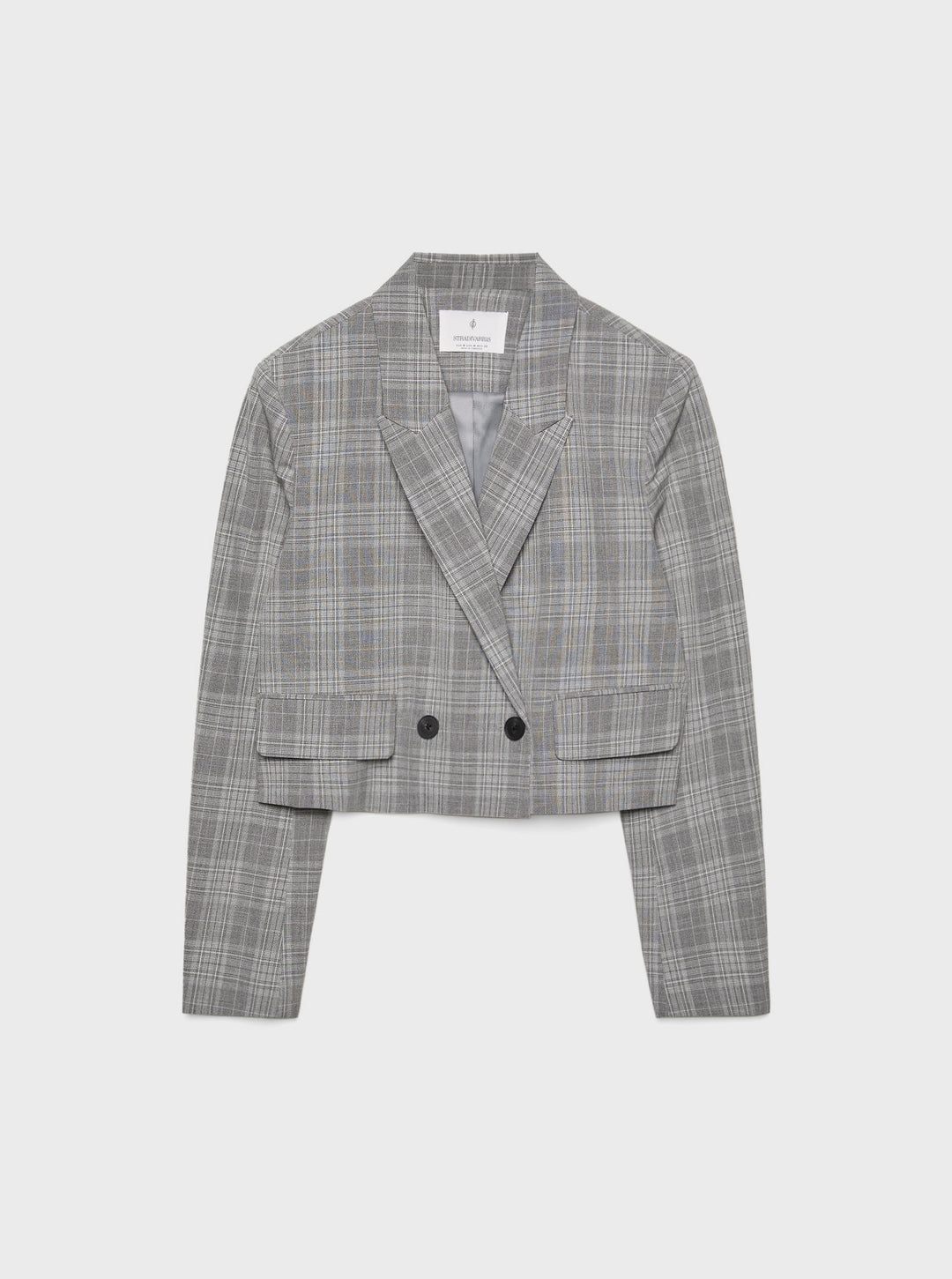 Moudda STRADIVARIUS - Blazer Crop à Carreaux - Tunisie 3