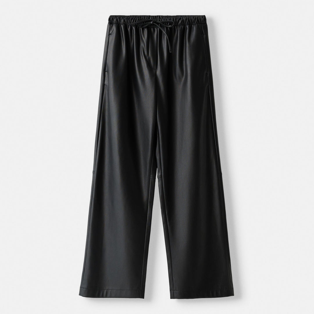 Moudda BERSHKA - Pantalon PU Large - Ceinture Cordon - Tunisie 1