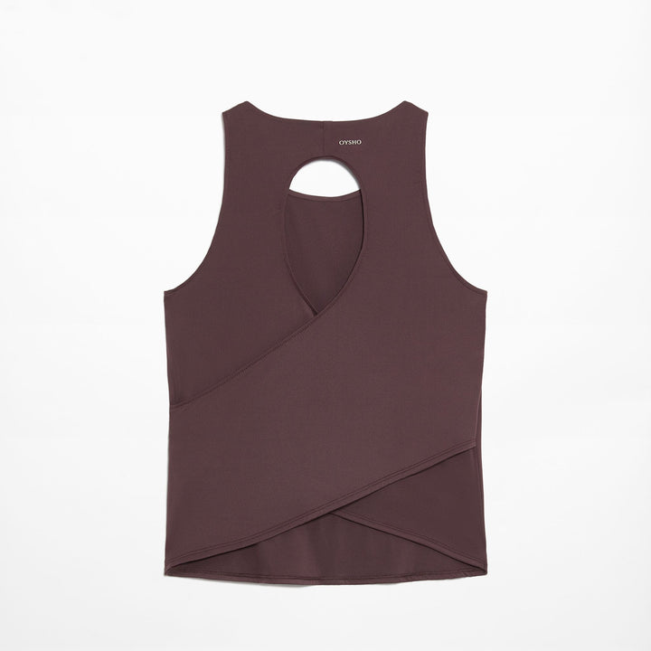 Moudda Oysho - T-Shirt Demi-Manches Dos Croisé - Tunisie 1