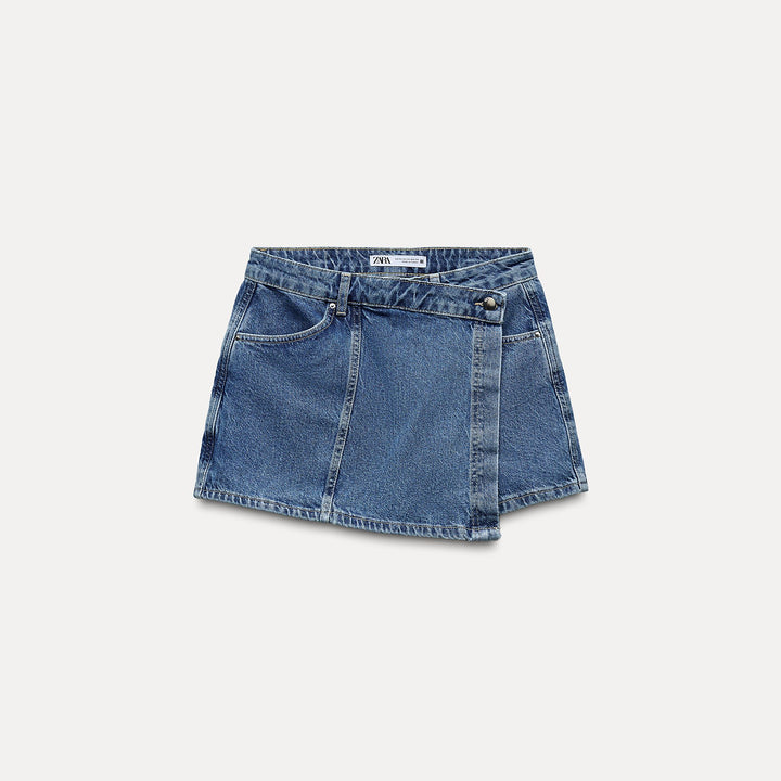 Moudda ZARA - Short-jupe en jean bouton croisé coordonné - Tunisie 1