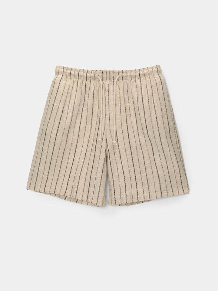 Moudda PULL & BEAR - Bermuda Lin Rustique Structure Rayures - Tunisie 3