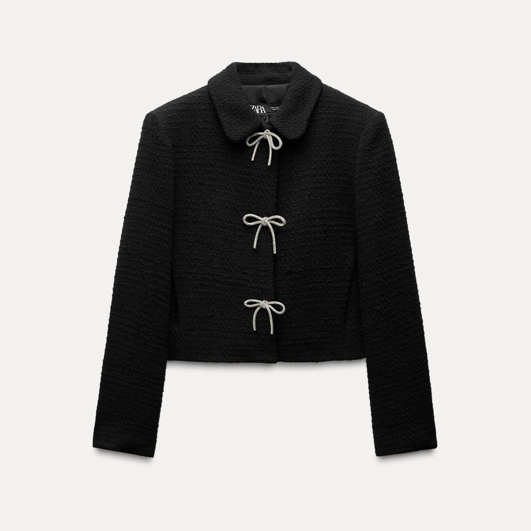 Moudda ZARA - Noir – veste tissu strass nœud - Tunisie 2