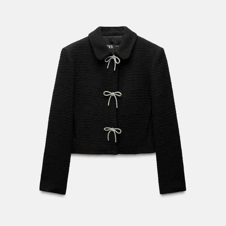 Moudda ZARA - Noir – veste tissu strass nœud - Tunisie 2