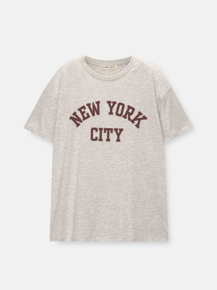 Moudda PULL & BEAR - Body Graphique Textes Varsity Gris - Tunisie 3