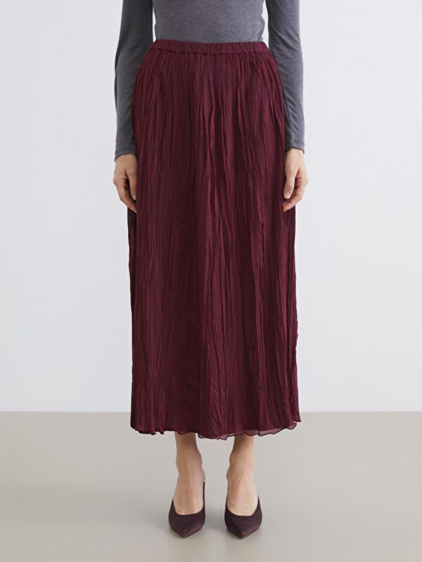 Moudda LC Waikiki - Jupe en tissu pour Femme couleur Bordeaux - Tunisie 2