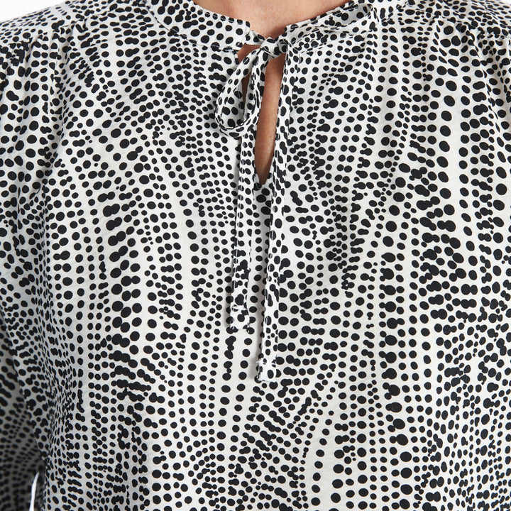 Moudda LC Waikiki - Blouse tissée imprimée manches longues Femme Imprimé en noir - Tunisie 3