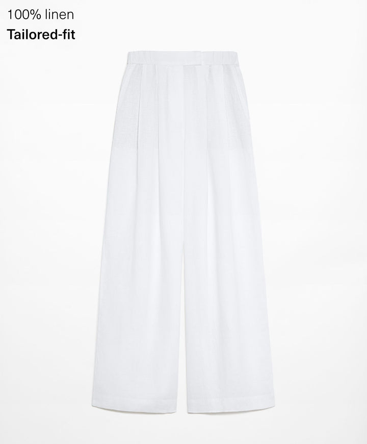 Moudda Oysho - Pantalon 100% Lin Coupe Tailleur Taille Haute - Tunisie 1