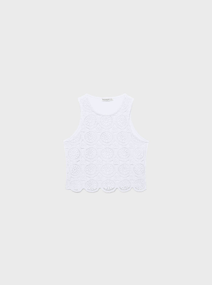 Moudda STRADIVARIUS - T-Shirt S/M en Crochet - Tunisie 2