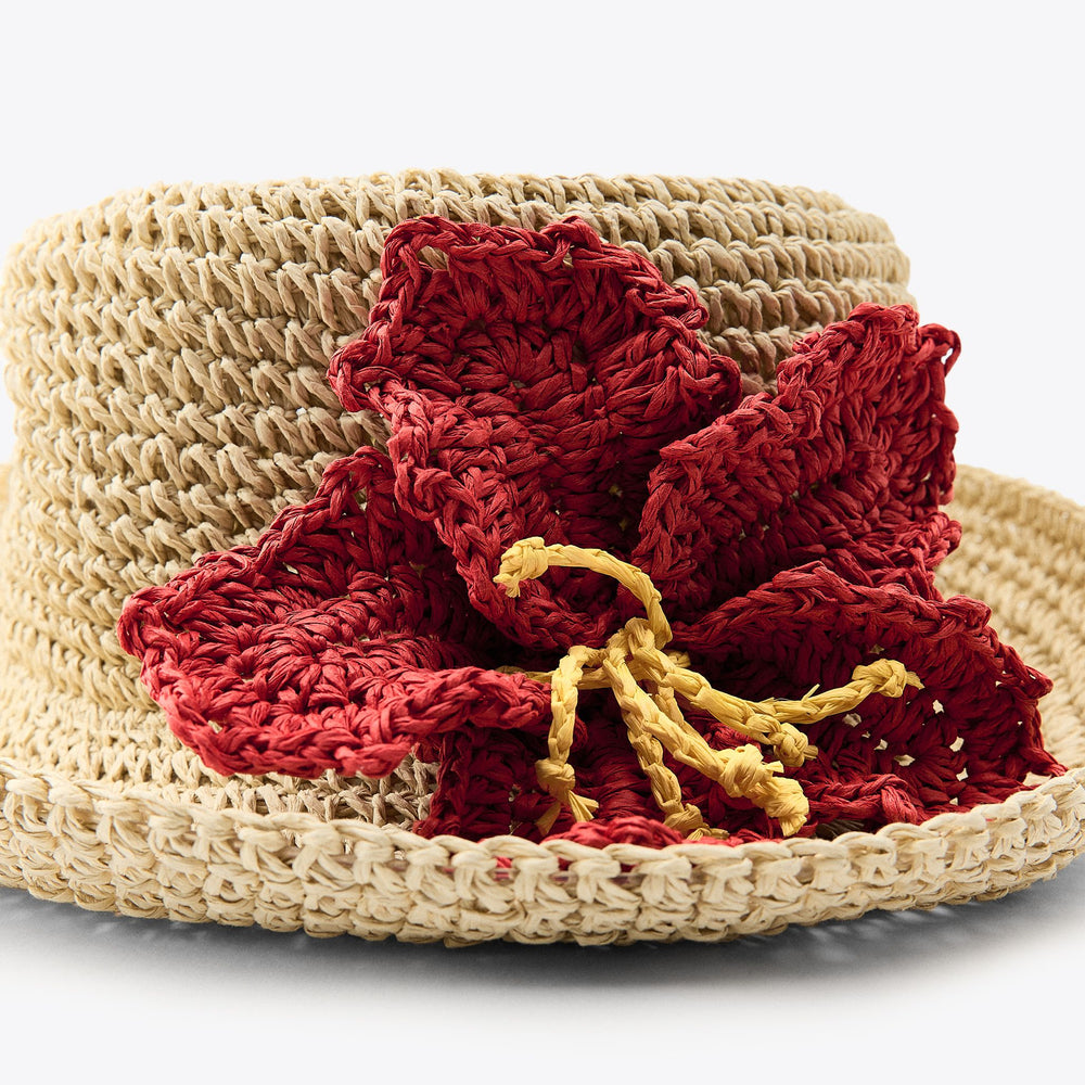 Moudda ZARA - Chapeau Tressé Papier - Fleur Crochet - Tunisie 2