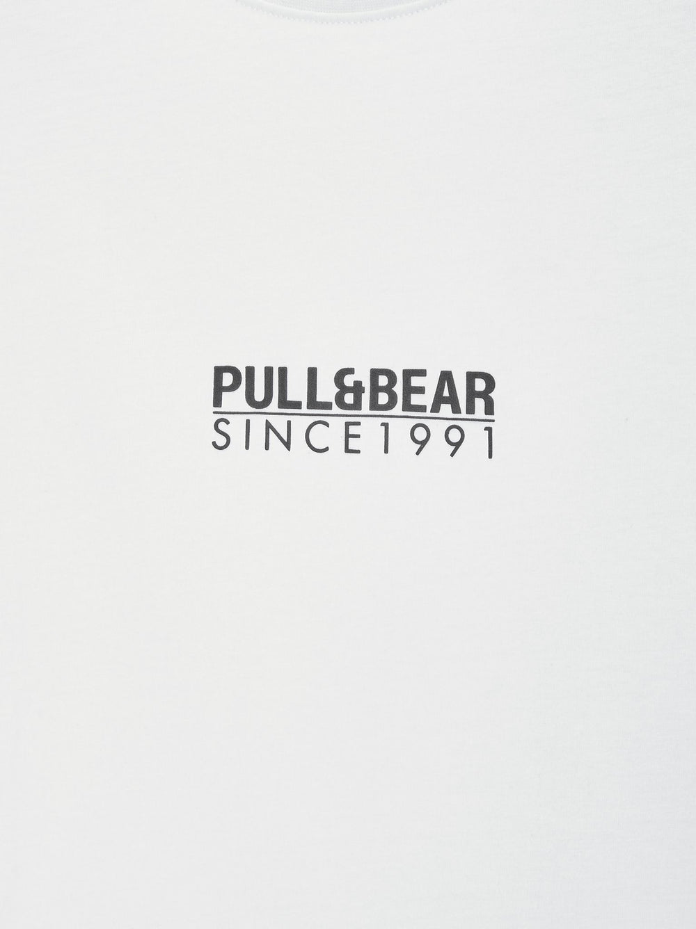 Moudda PULL & BEAR - T-Shirt Demi-Manches Basique Double Neckband Logo - Tunisie 2