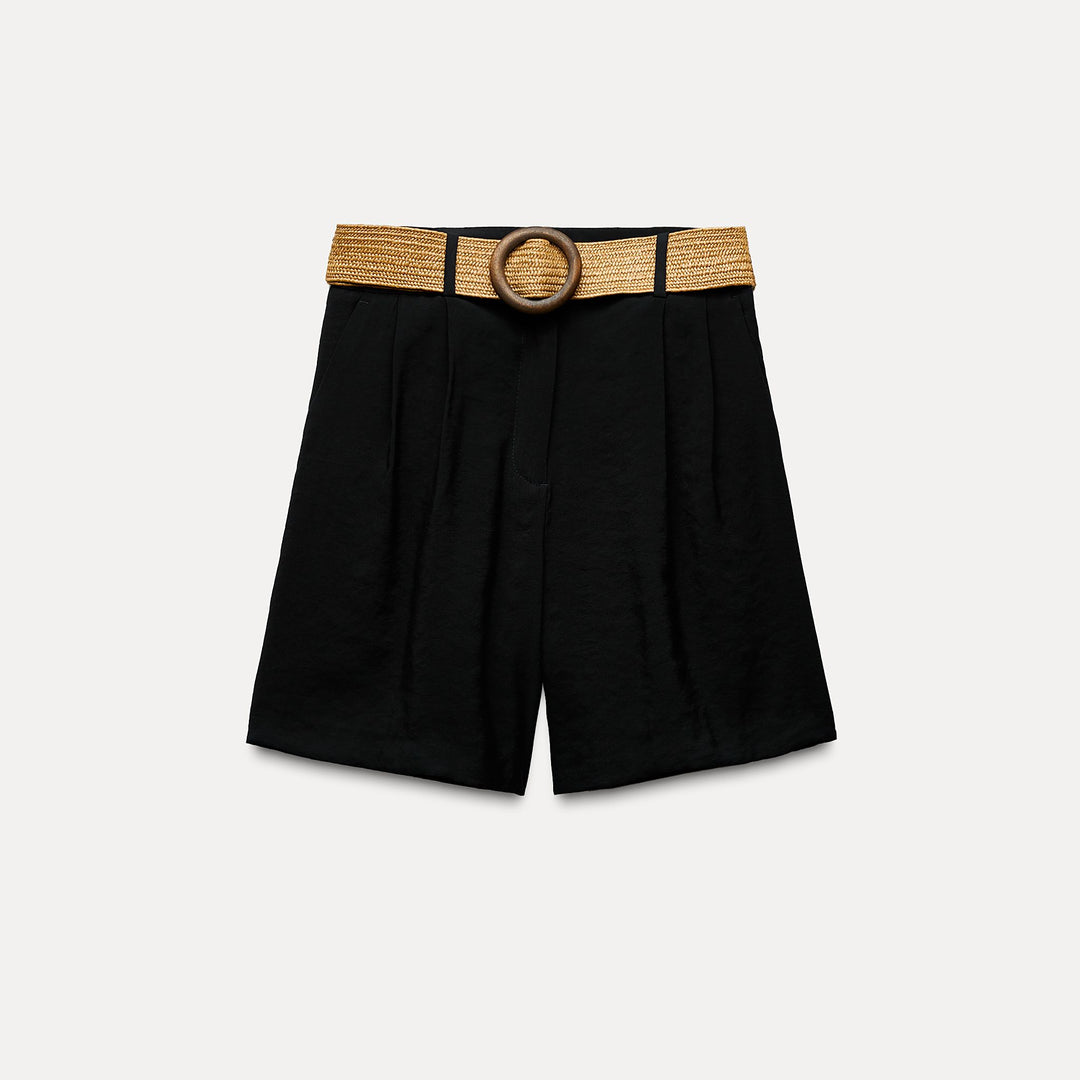 Moudda ZARA - Ceinture large boucle ronde imitation bois - Tunisie 1