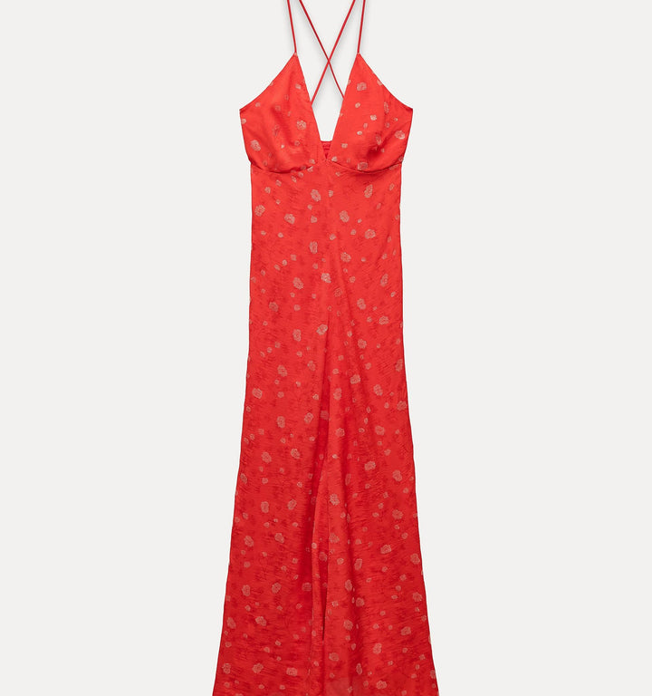 Moudda ZARA - Robe mi-longue fines bretelles plumetis - Tunisie 1