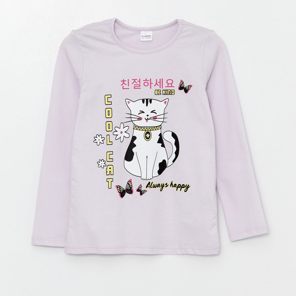 Moudda LC Waikiki - Pyjama en jersey manches longues moyen Fille Lilas - Tunisie 2