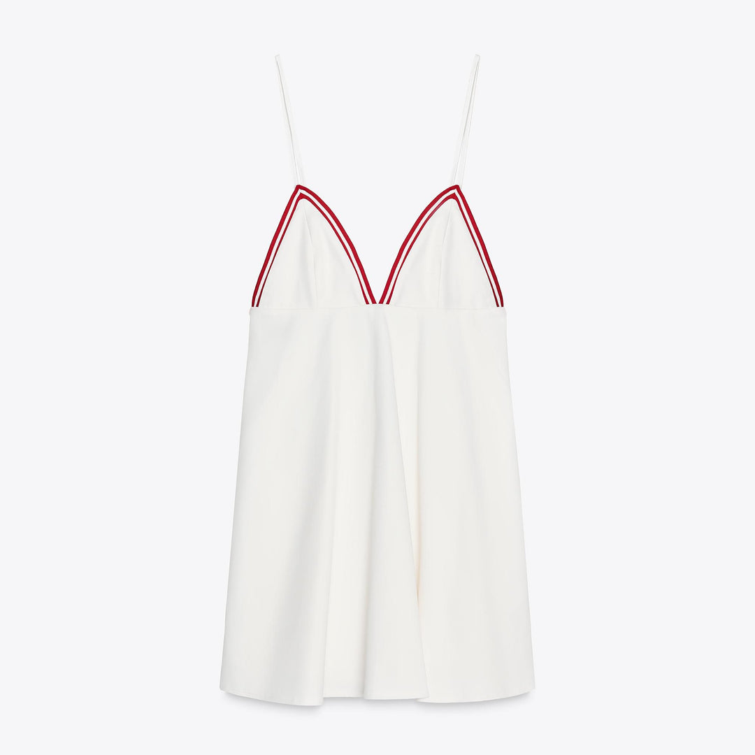 Moudda ZARA - Robe Courte Coton Élastique - Triangles & Côtes Cape - Tunisie 1