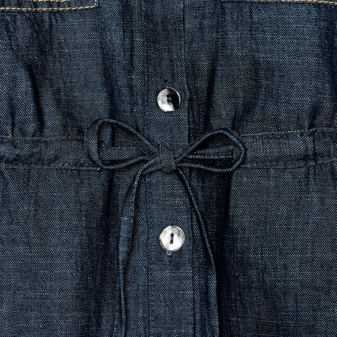 Moudda ZARA - Chemise Lin Indigo - Col Chemisier & Ceinture - Tunisie 3