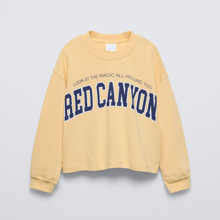 Moudda ZARA - T-shirt varsity, texte, poignets côtelés - Tunisie 1