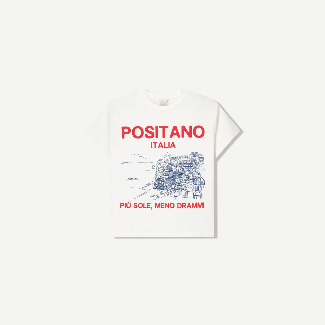 Moudda BERSHKA - T-Shirt - Graphique Tampons Positano Vacanza - Tunisie 1