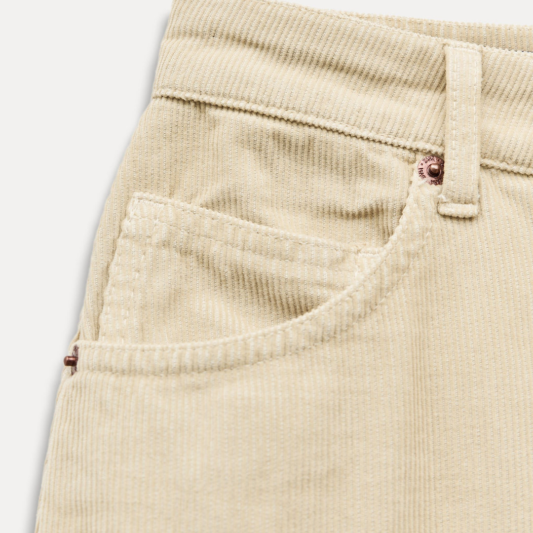 Moudda ZARA - Pantalon relaxed oversized velours côtelé taille mi-haute longueur complète - Tunisie 4