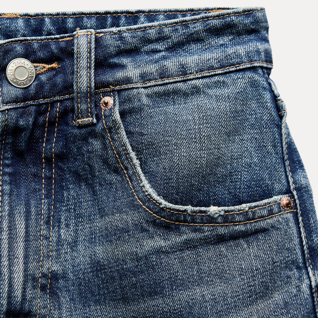 Moudda ZARA - Bermuda coupe mom, tissu rigide - Tunisie 4