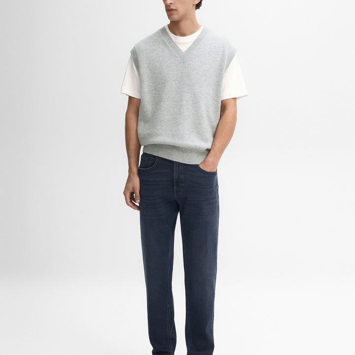 Moudda Massimo Dutti - Pantalon jean indigo lavé coupe fuselée - Tunisie 8