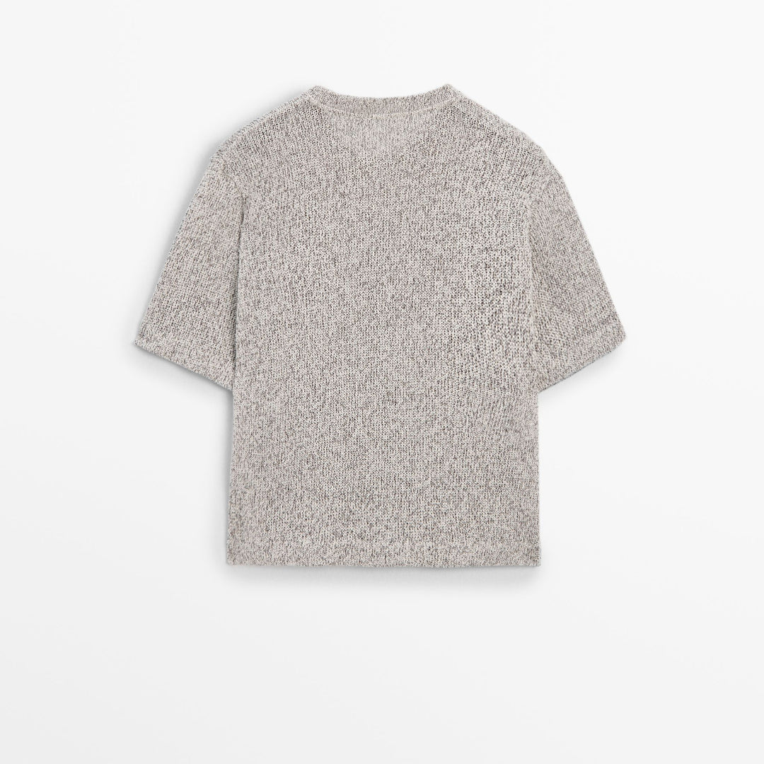 Moudda Massimo Dutti - T-shirt manches courtes col en V tordu - Tunisie 5