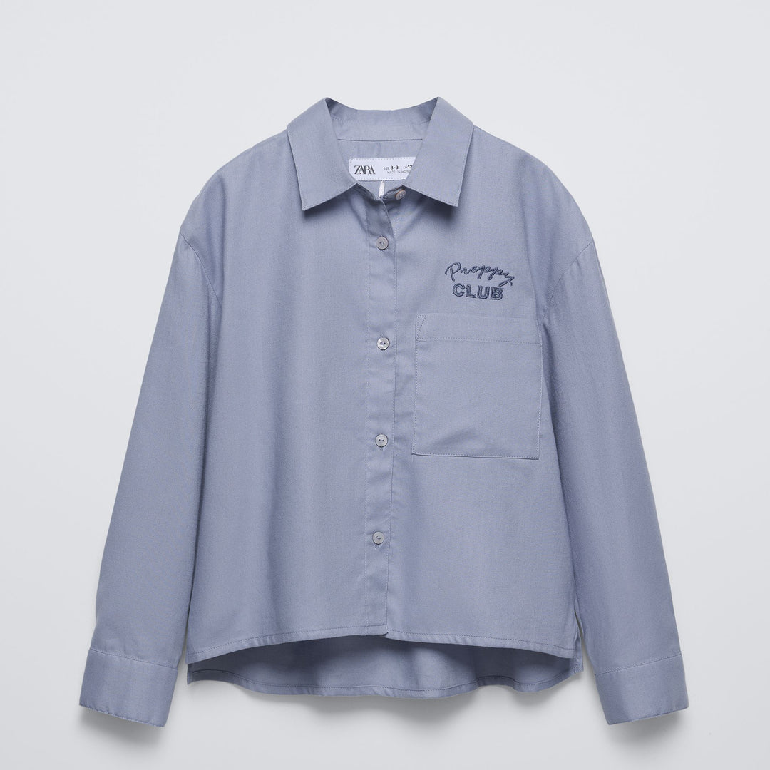 Moudda ZARA - Chemise fille qualité douillette brodée Preppy Club - Tunisie 1