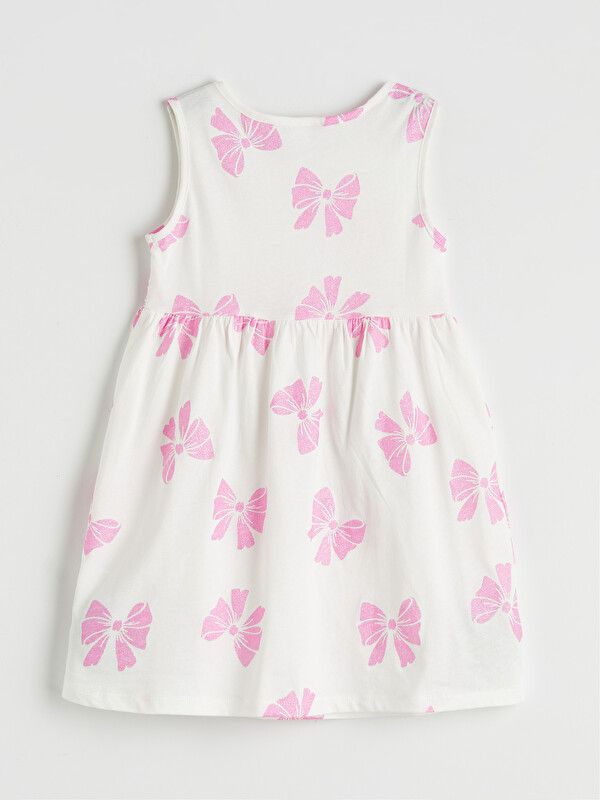 Moudda LC Waikiki - Robe manches courtes en jersey pour Fille couleur Écru imprimé - Tunisie 2