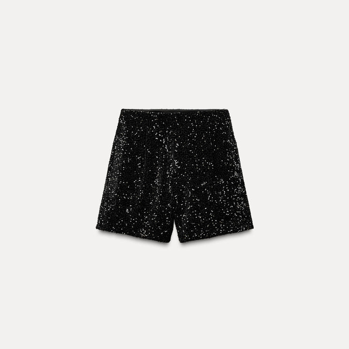 Moudda ZARA - Ensemble bermuda taille haute plissée pailletée - Tunisie 1