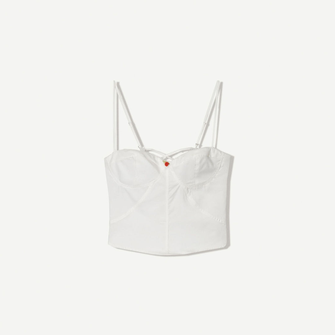 Moudda BERSHKA - Top Corset Popeline - Imprimé - Tunisie 1