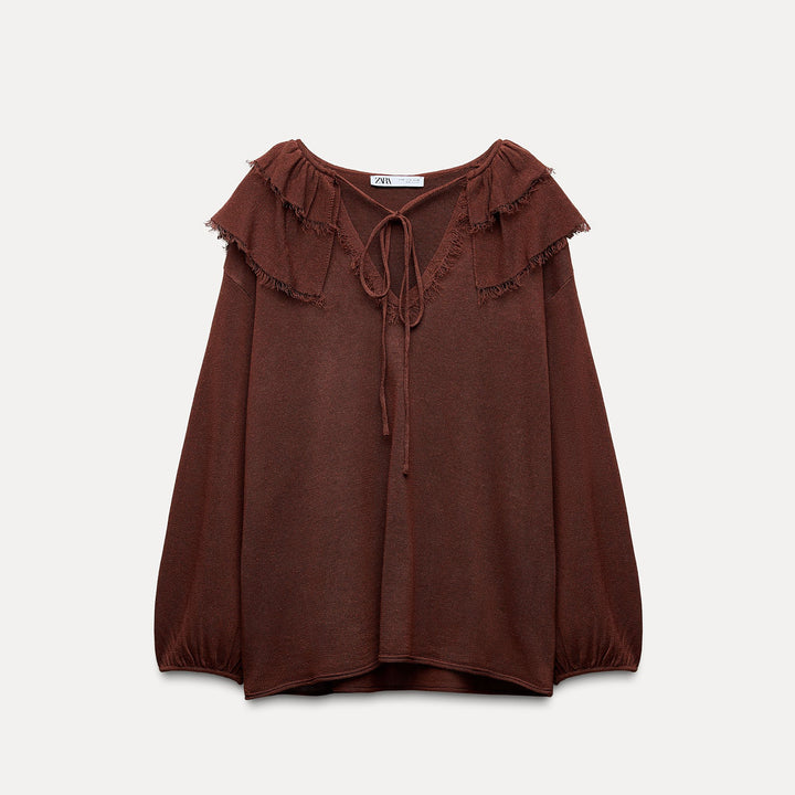 Moudda ZARA - Chemise col volants tencel/lin - Tunisie 2
