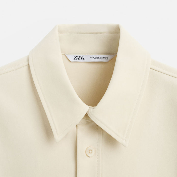 Moudda ZARA - Veste - Col Polo & Poche (Chambray & Vert) - Tunisie 3