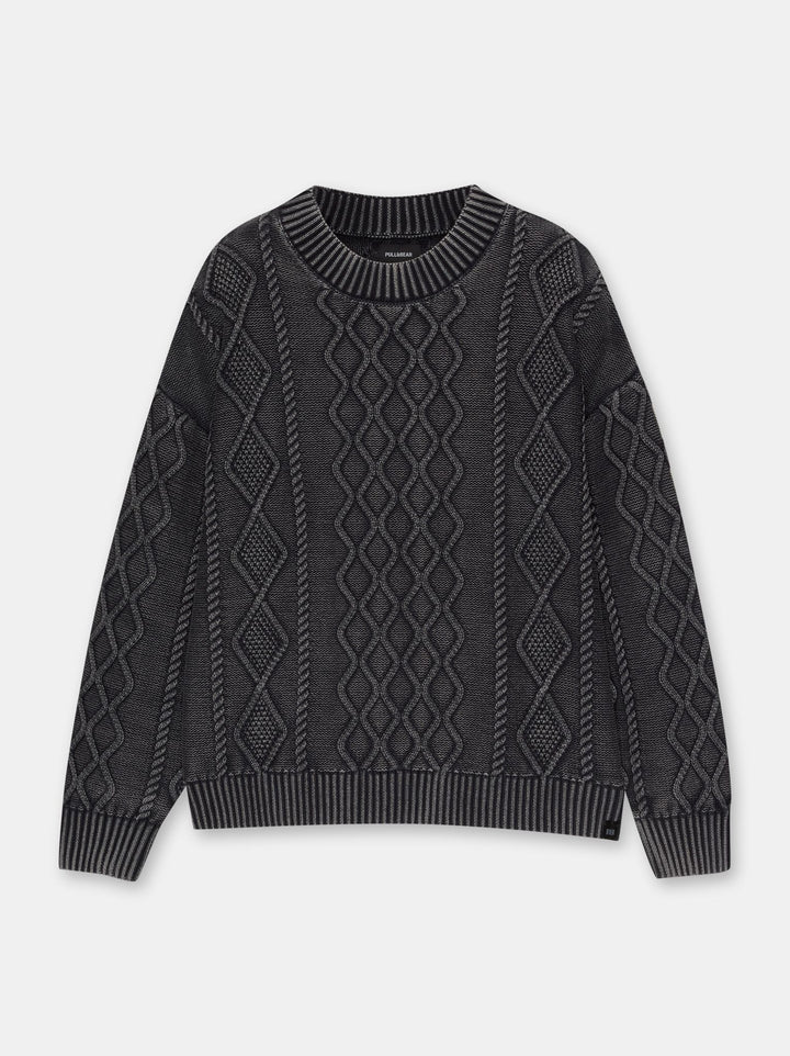 Moudda PULL & BEAR - Pull Manches Longues Acid Câbles - Tunisie 1