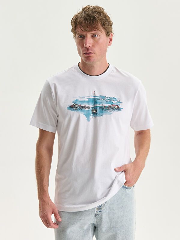 Moudda LC Waikiki - T-shirt imprimé manches courtes en jersey - Tunisie 1