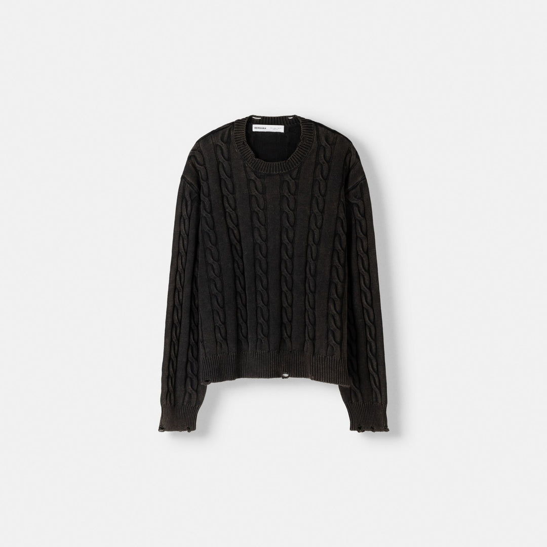 Moudda BERSHKA - Pull torsadé lavé - Tunisie 1