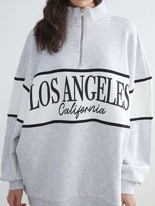 Moudda LC Waikiki - Sweatshirt en jersey Femme Mélange gris clair - Tunisie 3