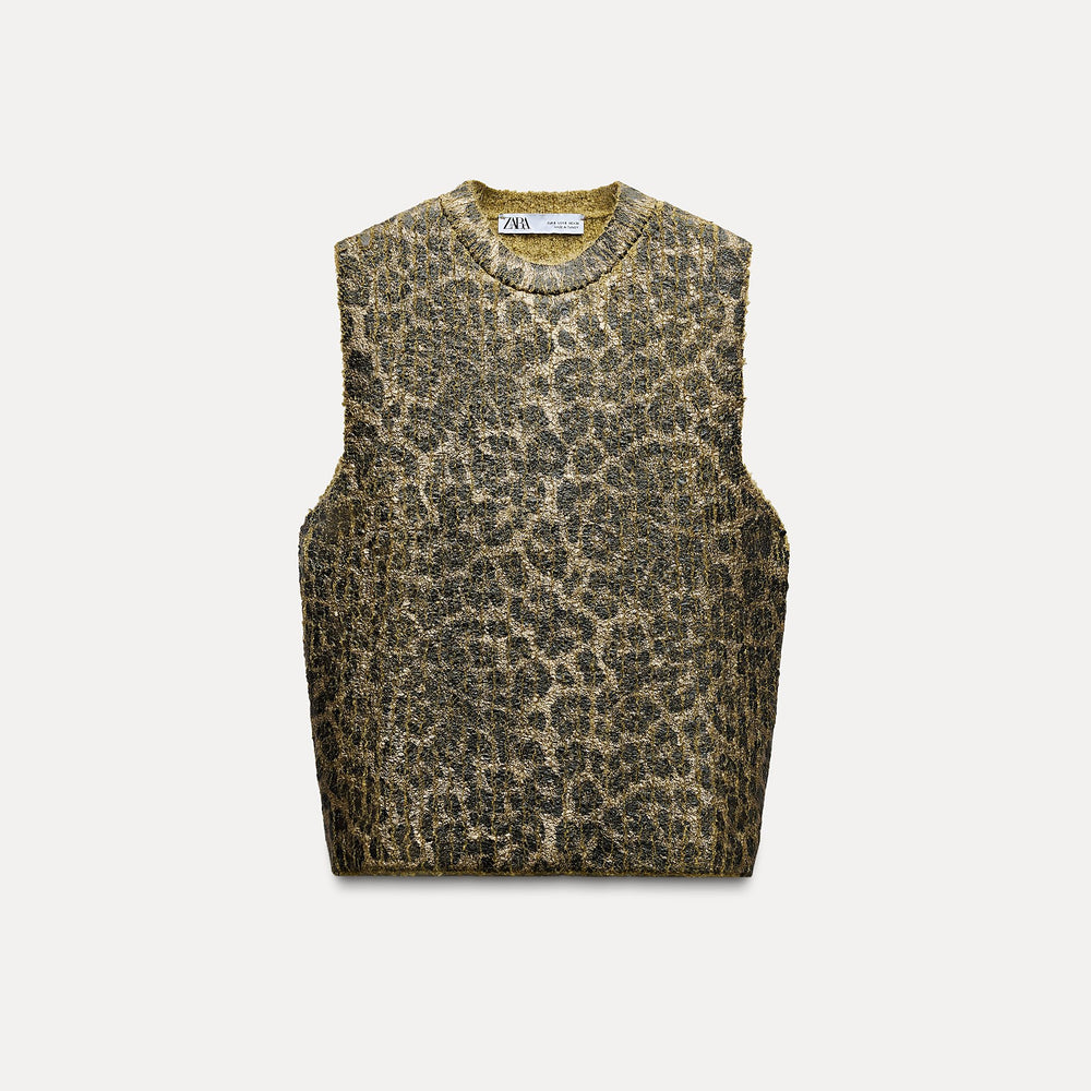Moudda ZARA - Gilet effet métallisé imprimé animalier - Tunisie 2