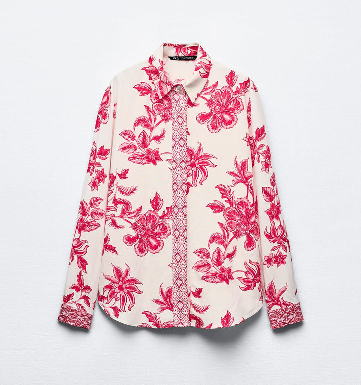 Moudda ZARA - Ensemble chemise imprimée florale avec motif grec, manches longues - Tunisie 3