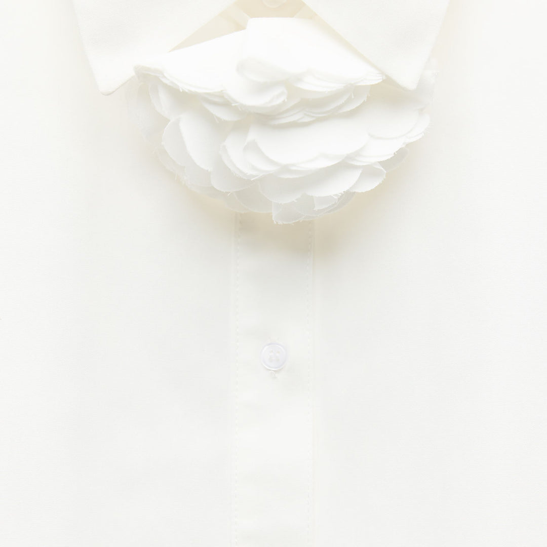 Moudda ZARA - Chemise popeline manches longues détail fleur - Tunisie 3