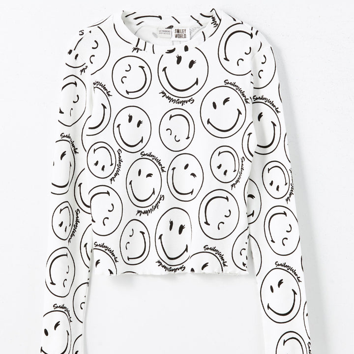 Moudda LC Waikiki - Body jersey manches longues licence Fille Imprimé écru - Tunisie 1