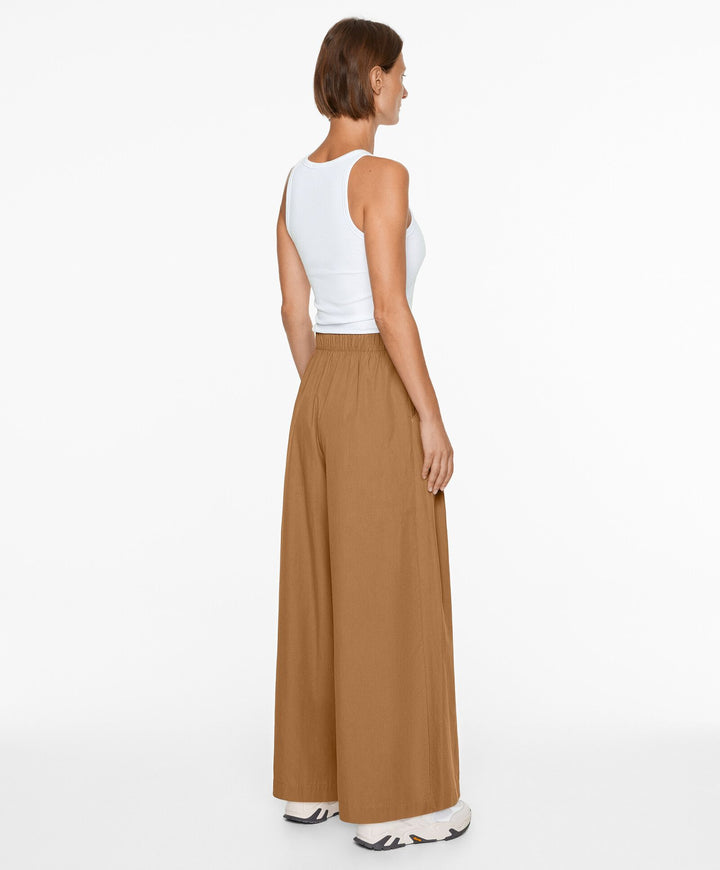 Moudda Oysho - Pantalon Jambe Large en Popeline - Tunisie 8