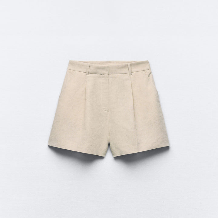 Moudda ZARA - Bermuda taille haute lin plis (Ensemble) - Tunisie 1