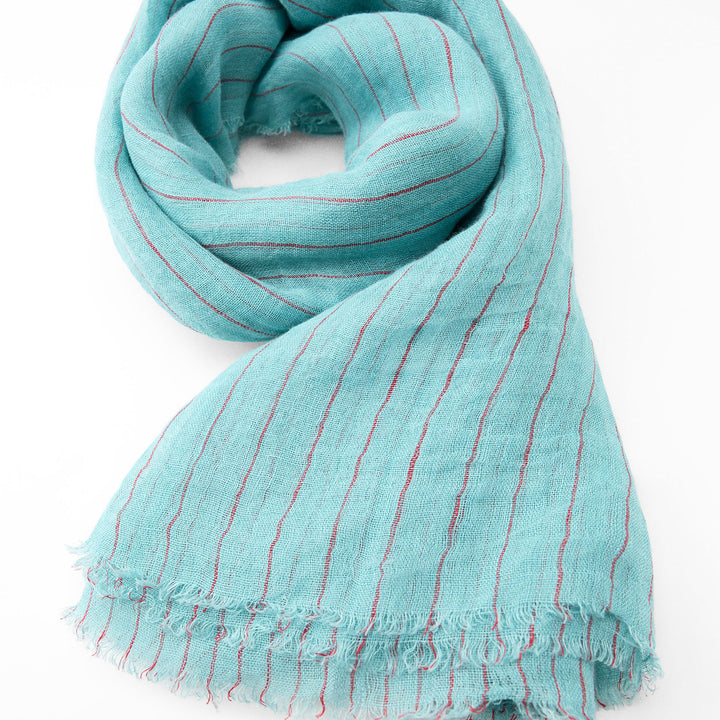 Moudda ZARA - Foulard lin mille rayures - Tunisie 3